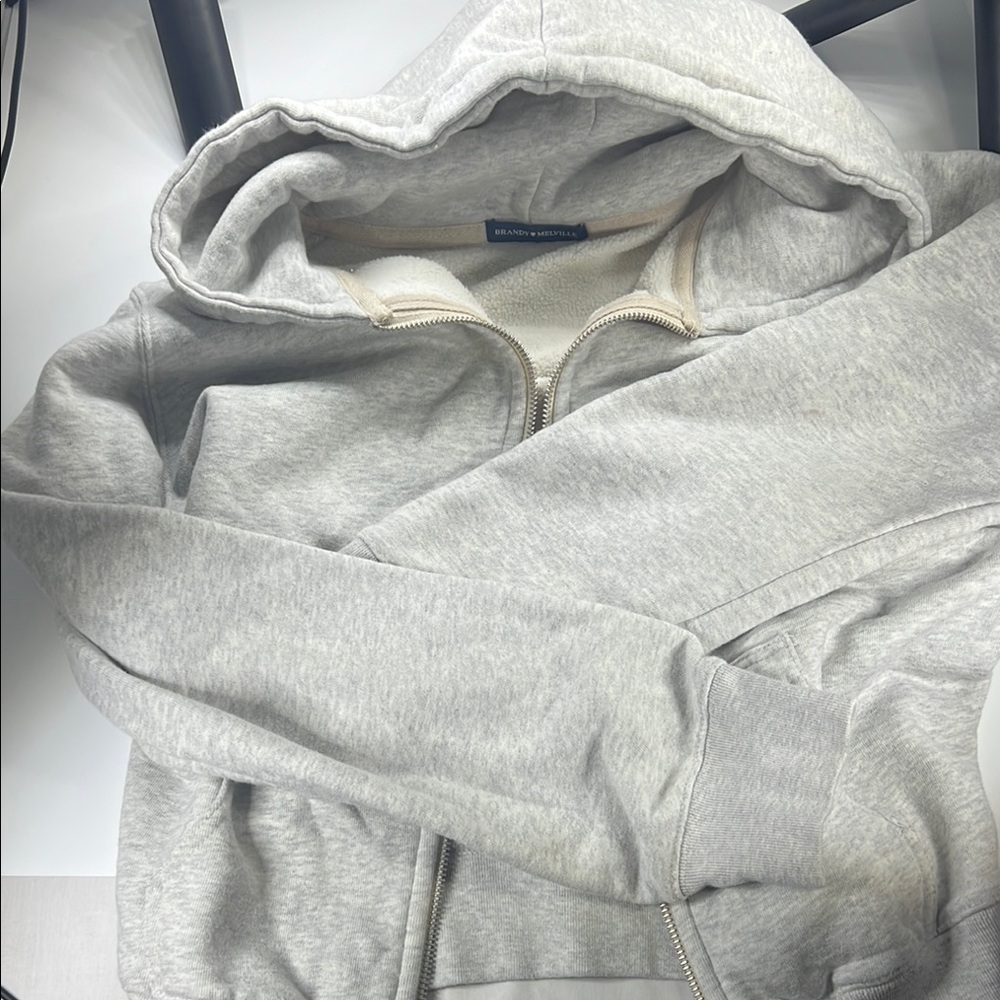 Grey Brandy Melville Zip up